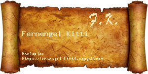 Fernengel Kitti névjegykártya